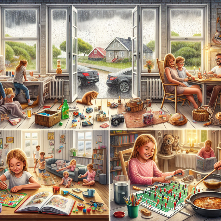Regnvejrsdage på ferie: Sjove indendørs aktiviteter for børn og voksne